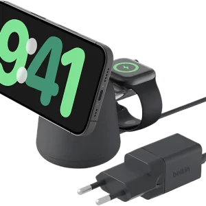BELKIN Chargeur sans fil Magsafe Boostcharge Pro 2-en-1 15W Noir (WIZ020VFH36)