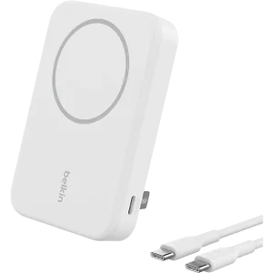 BELKIN Powerbank 8k QI2 MagSafe Compatible avec kickstand Blanc (BPD007BTWH)