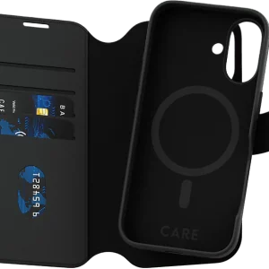 CARE Cover Feature Tango Two-in-One Wallet MagSafe iPhone 16 Noir (1329)