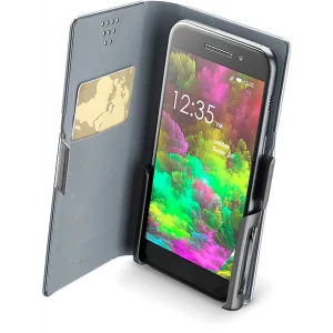 CELLULARLINE Flipcover Slide & Click 4XL Gris (SLIDECLICK4XK) Flipcover voor Universel Universel Gris