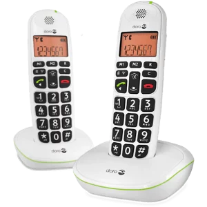 DORO Téléphone sans fil PhoneEasy Duo wit (100)