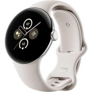 GOOGLE Pixel Watch 2 GPS Boîtier Argenté Bracelet Porcelaine (GA05031-DE)